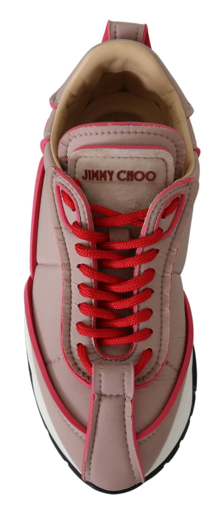 Jimmy Choo Ballet Pink and Red Raine Sneakers Jimmy Choo