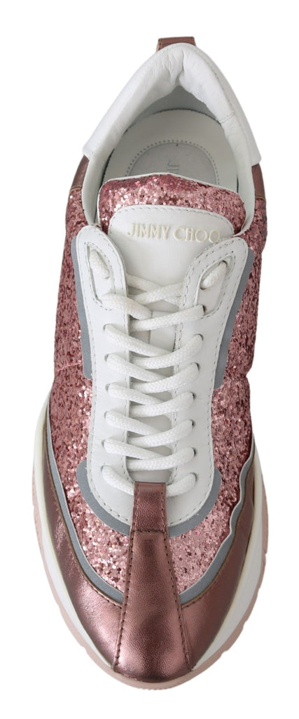 Jimmy Choo Pink Candyfloss Leather Raine Sneakers Jimmy Choo