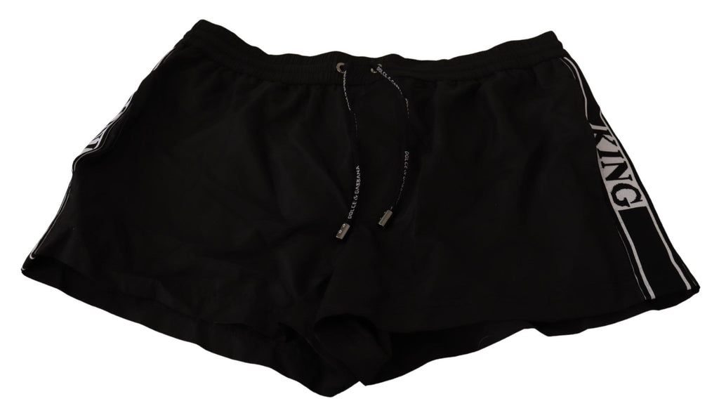 Dolce & Gabbana Black King Mens Beachwear Swimwear Shorts - Luxe & Glitz