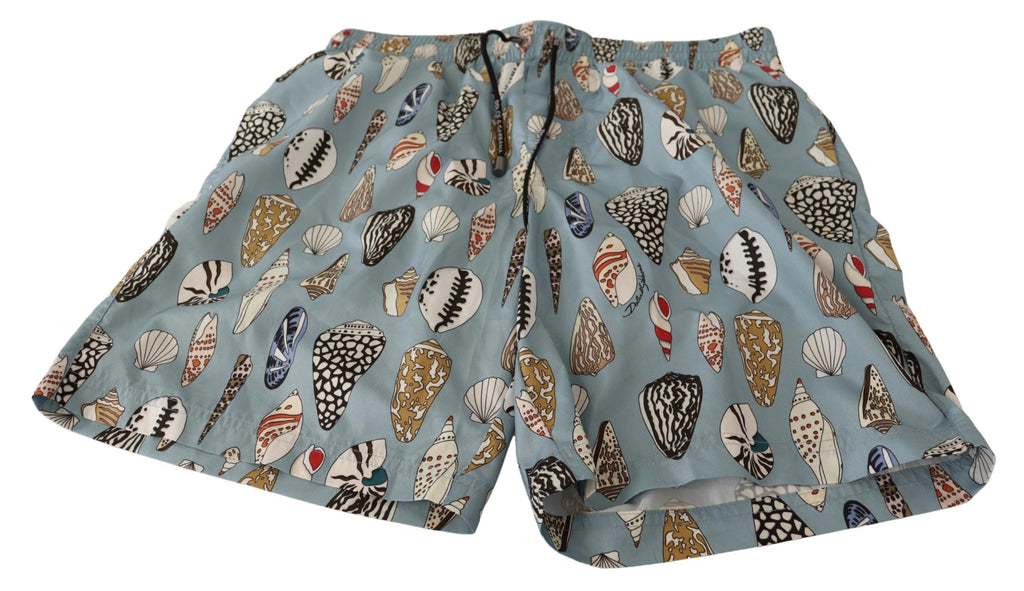 Dolce & Gabbana Blue Seashell Beachwear Swimwear Shorts - Luxe & Glitz