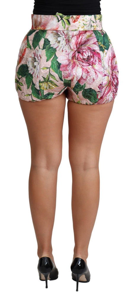 Dolce & Gabbana Pink Cotton Floral Print Hot Pants Short - Luxe & Glitz
