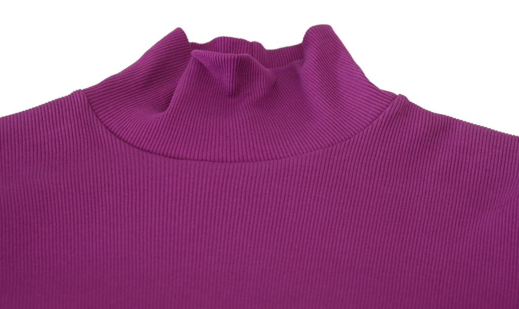 Dolce & Gabbana Purple Turtle Neck Cropped Pullover Sweater Dolce & Gabbana