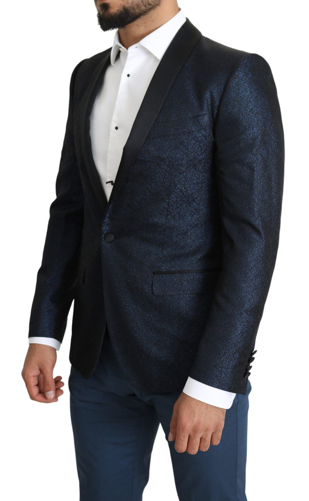 Dolce & Gabbana Blue Slim Fit Jacket Coat MARTINI  Blazer - Luxe & Glitz