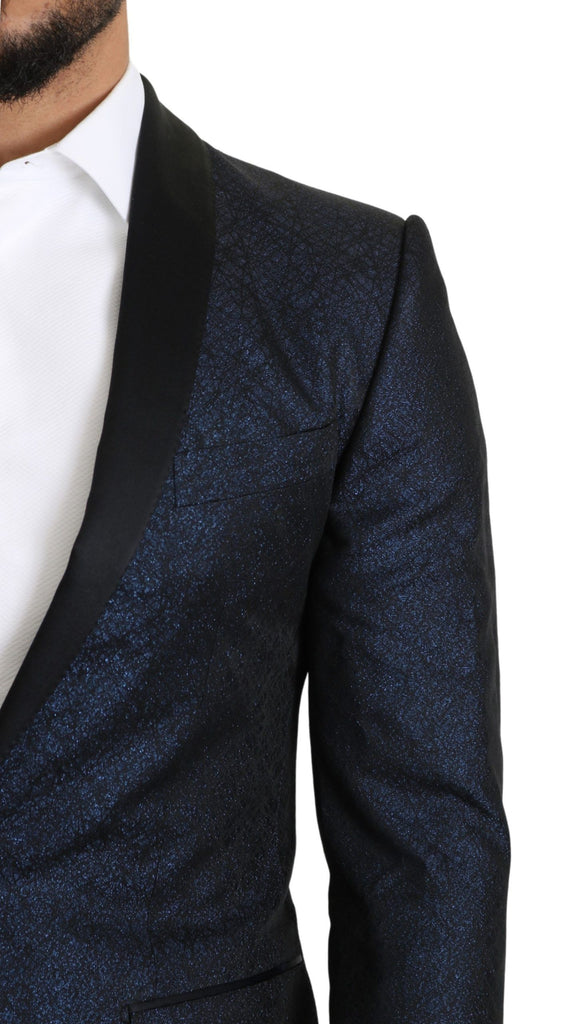 Dolce & Gabbana Blue Slim Fit Jacket Coat MARTINI  Blazer - Luxe & Glitz