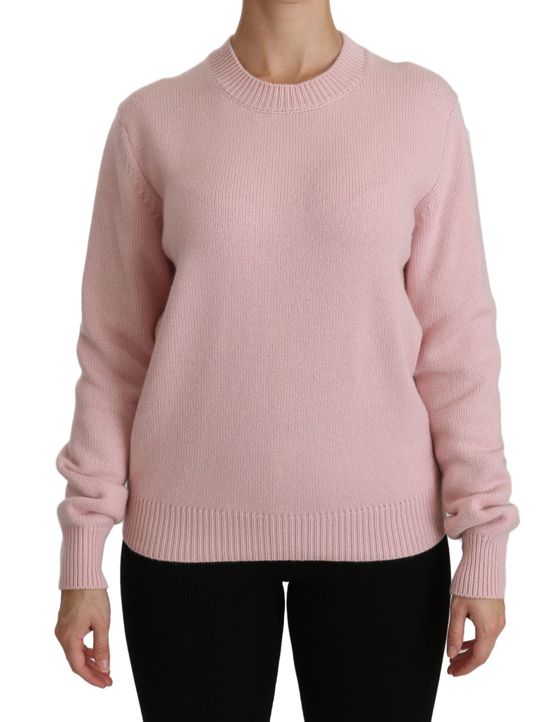 Dolce & Gabbana Pink Crew Neck Cashmere Pullover Sweater - Luxe & Glitz