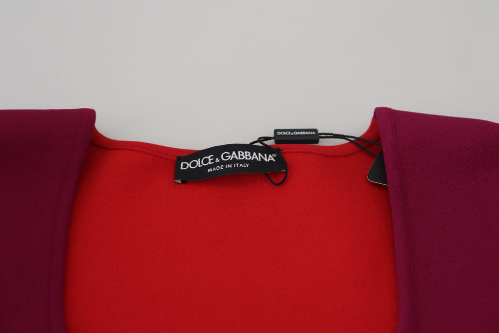 Dolce & Gabbana Multicolor Viscose Square Neck Pullover Sweater Dolce & Gabbana