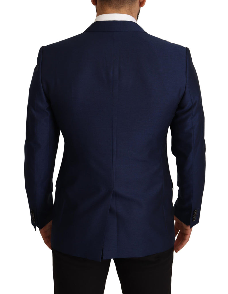 Dolce & Gabbana Navy Blue Slim Fit Jacket MARTINI Blazer - Luxe & Glitz