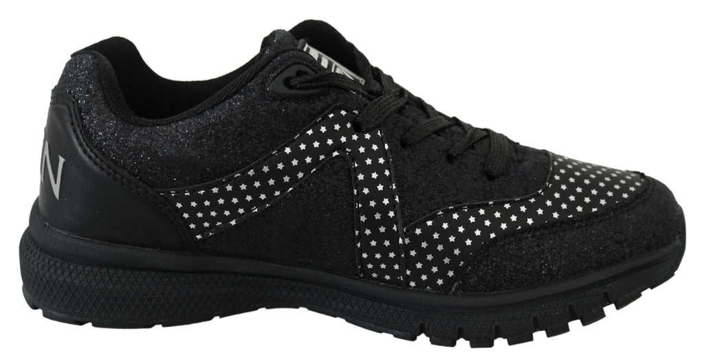 Plein Sport Black Polyester Runner Jasmines Sneakers Shoes Plein Sport