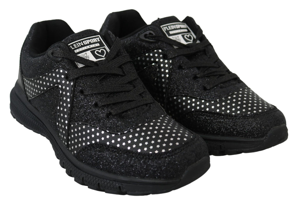 Plein Sport Black Polyester Runner Jasmines Sneakers Shoes Plein Sport