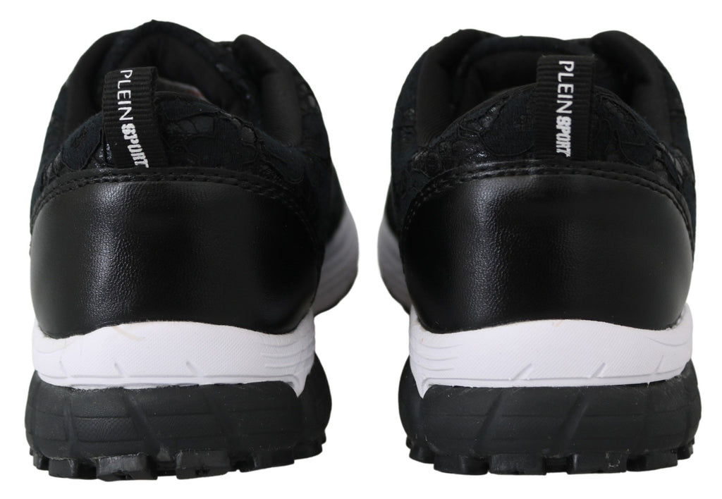 Plein Sport Black Polyester Runner Umi Sneakers Shoes Plein Sport