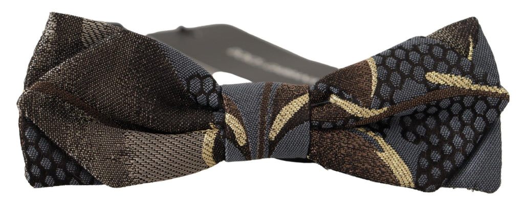 Dolce & Gabbana Multicolor Pattern 100% Silk Neck Papillon Bow Tie - Luxe & Glitz