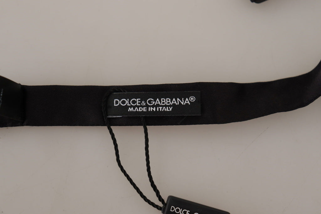 Dolce & Gabbana Multicolor Pattern 100% Silk Neck Papillon Bow Tie - Luxe & Glitz