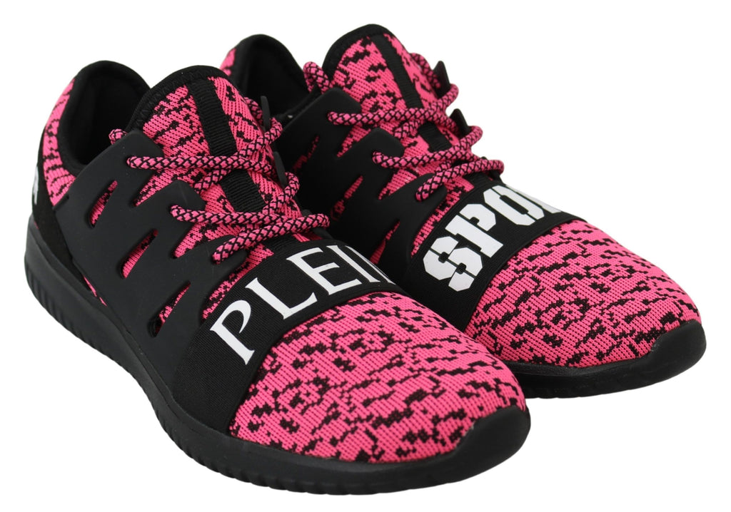 Plein Sport Pink Blush Polyester Runner Joice Sneakers Shoes Plein Sport