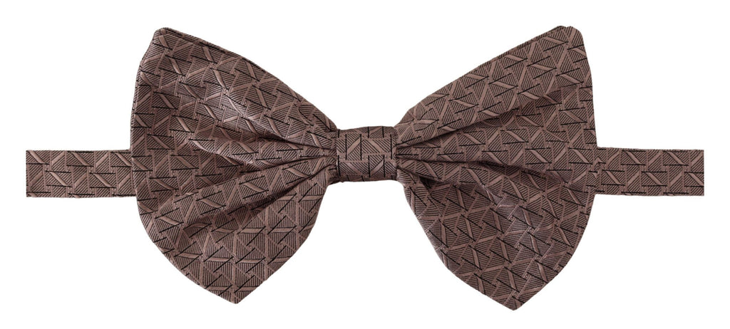 Dolce & Gabbana Gray Fantasy Print Adjustable Neck Papillon Bow Tie - Luxe & Glitz