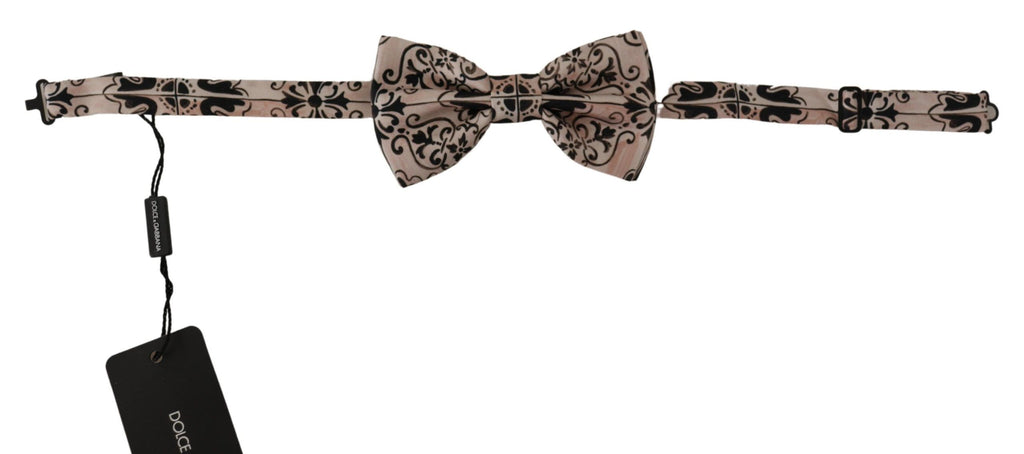 Dolce & Gabbana Multicolor Pattern 100% Silk Neck Papillon Bow Tie - Luxe & Glitz