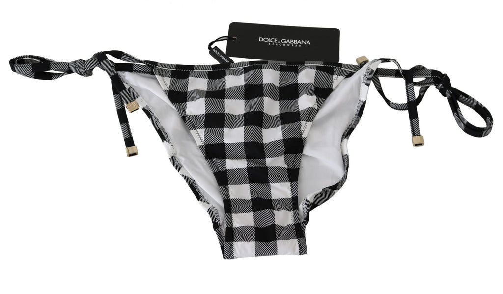 Dolce & Gabbana Black White Bottom Bikini Beachwear Swimsuit - Luxe & Glitz