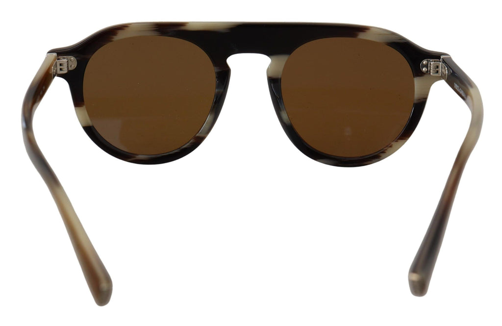 Dolce & Gabbana Brown Tortoise Oval Full Rim Eyewear DG4306 Sunglasses Dolce & Gabbana