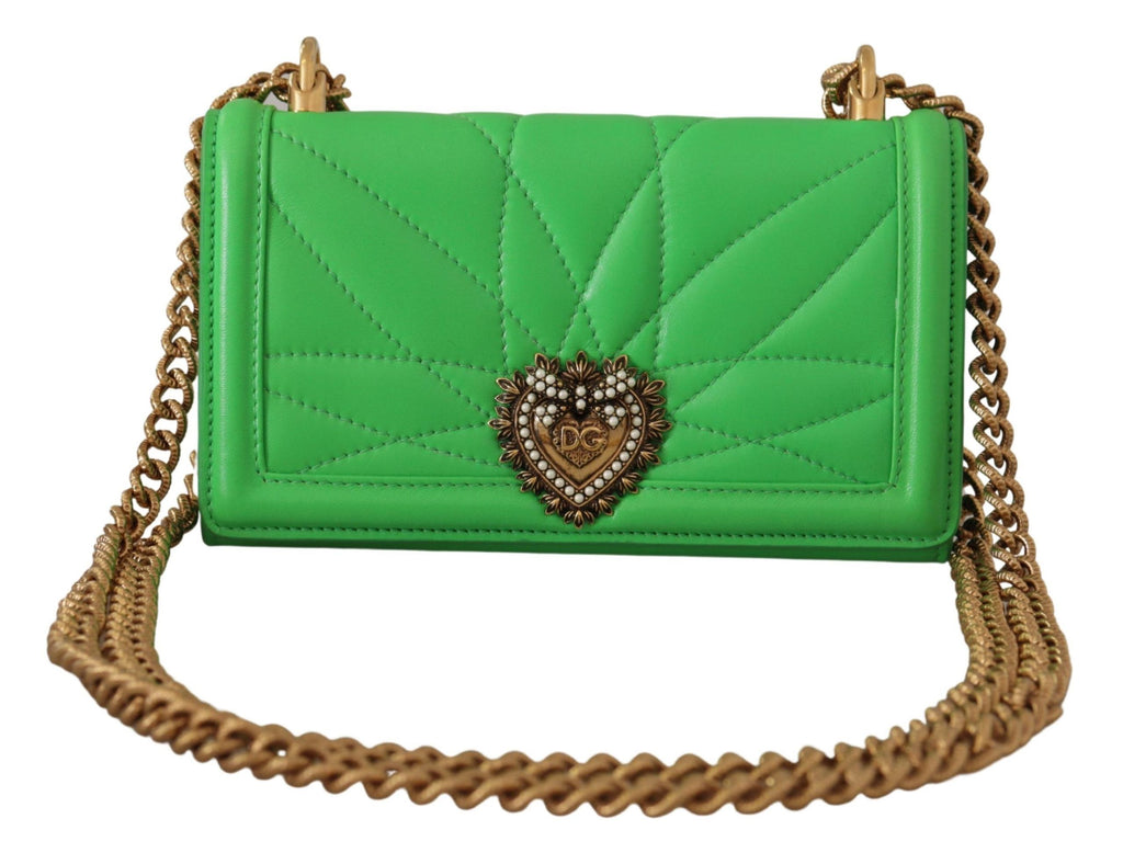 Dolce & Gabbana Green Leather Devotion Cardholder IPHONE 11 PRO Wallet - Luxe & Glitz