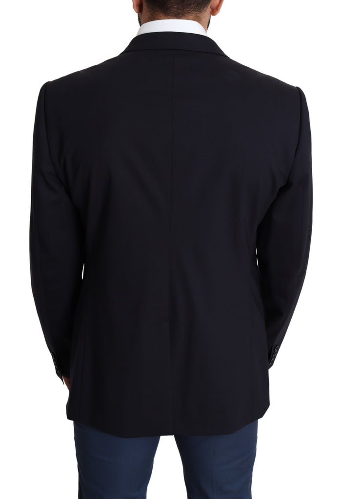 Dolce & Gabbana Black Wool Stretch Men Coat MARTINI Blazer - Luxe & Glitz