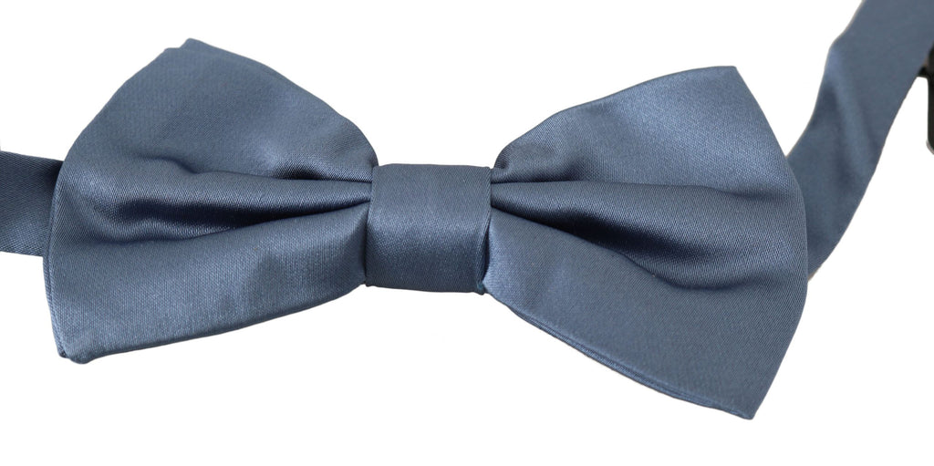 Dolce & Gabbana Blue 100% Silk Adjustable Neck Papillon Bow tie - Luxe & Glitz