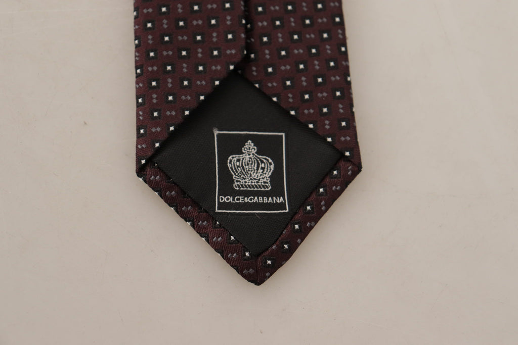 Dolce & Gabbana Black Square Geometric pattern Necktie Accessory - Luxe & Glitz