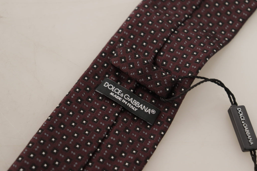 Dolce & Gabbana Black Square Geometric pattern Necktie Accessory - Luxe & Glitz