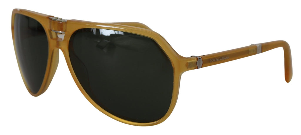 Dolce & Gabbana Yellow Acetate Black Lens Aviator DG4196 Sunglasses Dolce & Gabbana