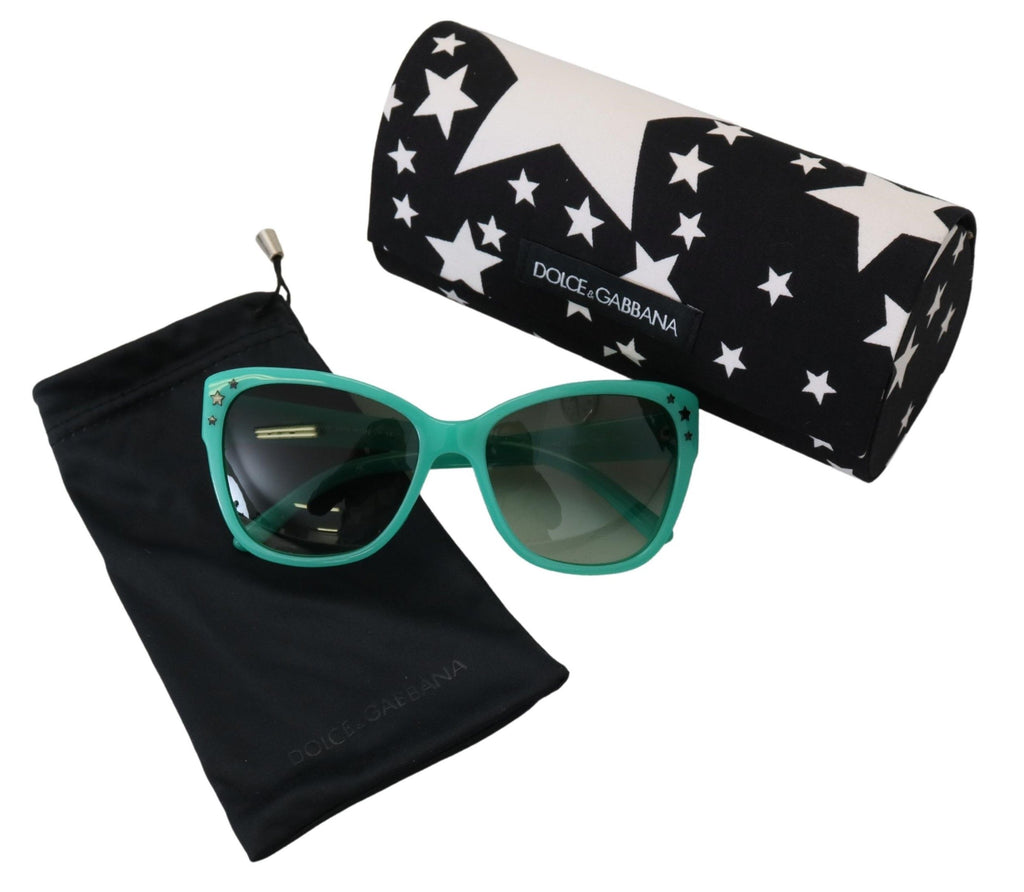 Dolce & Gabbana Green Stars Acetate Square Shades DG4124  Sunglasses Dolce & Gabbana