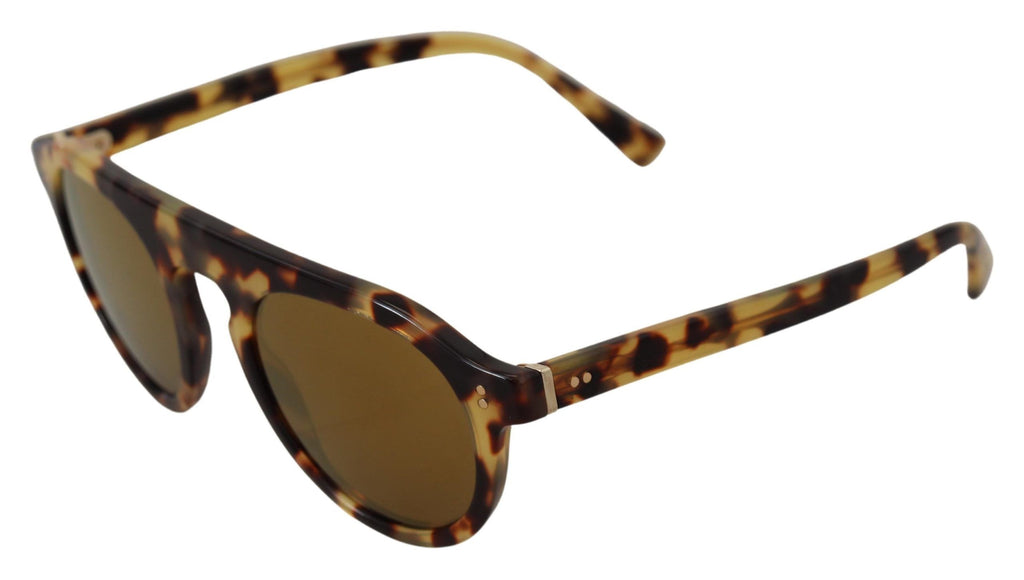 Dolce & Gabbana Brown Tortoise Oval Full Rim Shades DG4306F Sunglasses Dolce & Gabbana