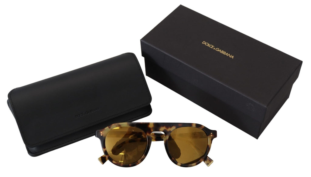 Dolce & Gabbana Brown Tortoise Oval Full Rim Shades DG4306F Sunglasses Dolce & Gabbana