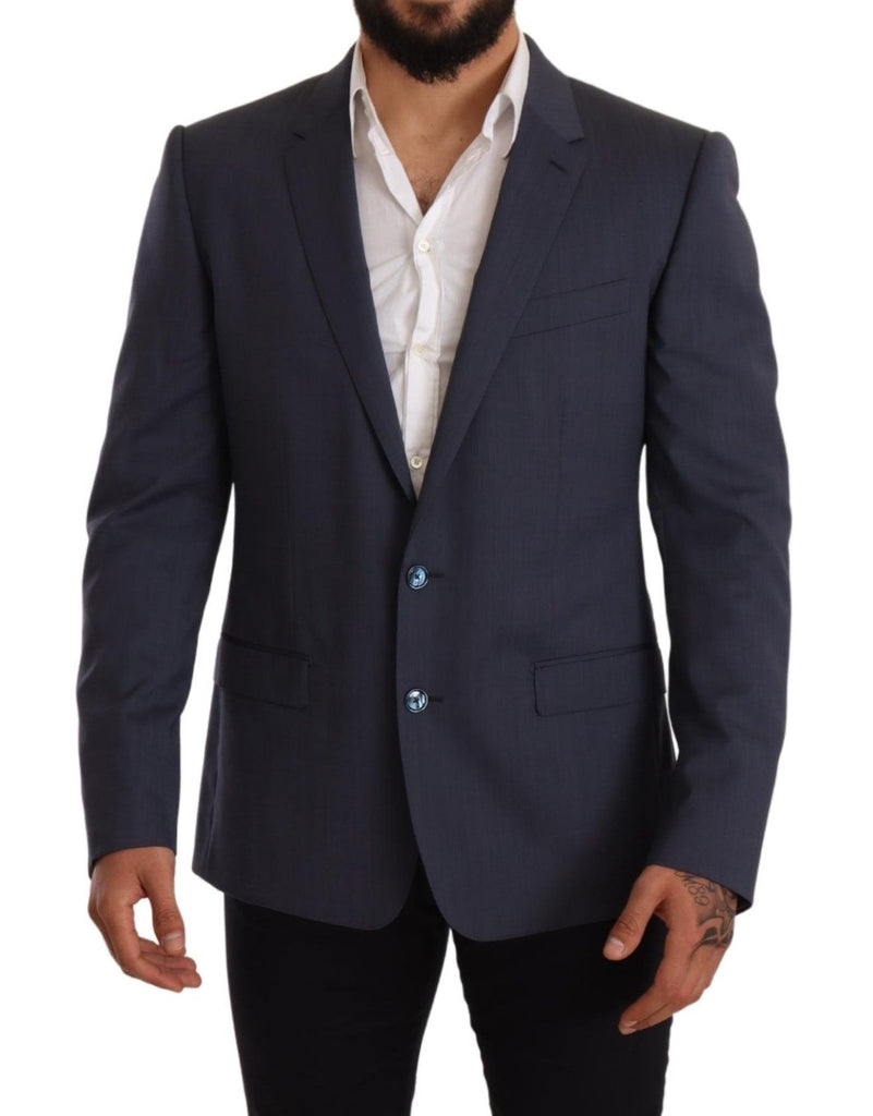 Dolce & Gabbana Blue Wool Slim Fit Jacket Coat MARTINI Blazer - Luxe & Glitz