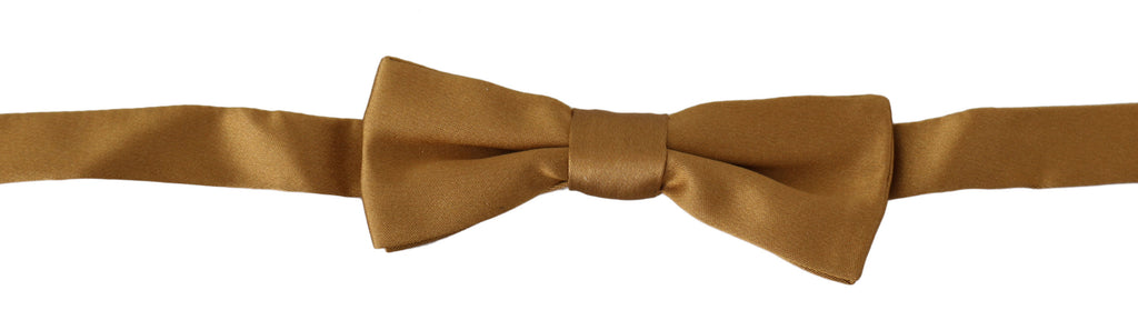 Dolce & Gabbana Gold 100% Silk Adjustable Neck Papillon Men Bow Tie - Luxe & Glitz