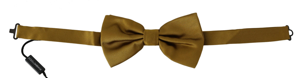 Dolce & Gabbana Yellow Mustard 100% Silk Butterfly Papillon Men Bow Tie - Luxe & Glitz