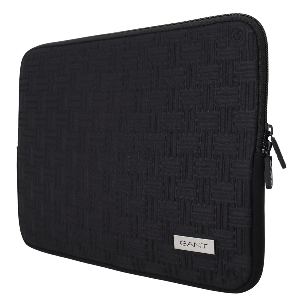 Gant Black Padded Pouch Bag Zipper Cover Sleeve Case - Luxe & Glitz