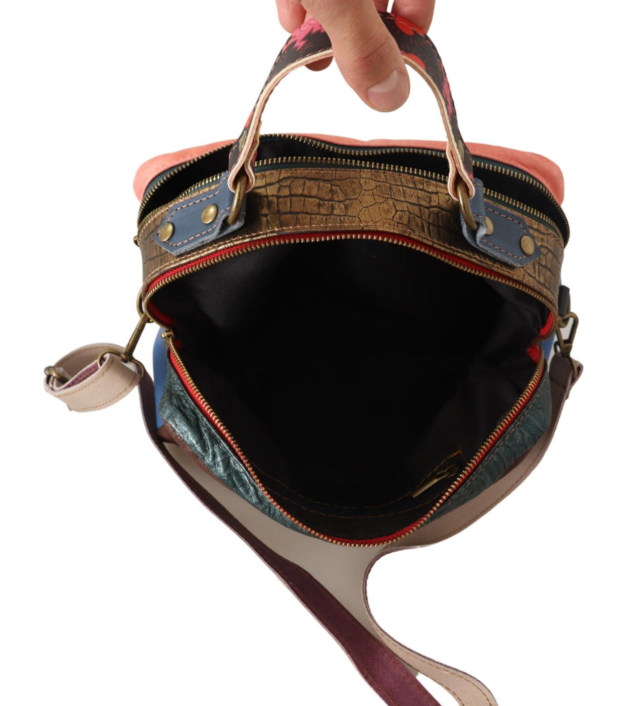 EBARRITO Multicolor Genuine Leather Shoulder Strap Messenger Bag - Luxe & Glitz