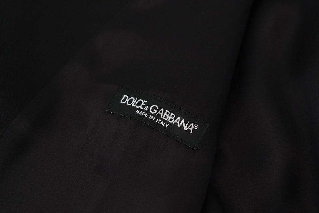 Dolce & Gabbana Black Virgin Wool Waistcoat Formal Dress Vest Dolce & Gabbana