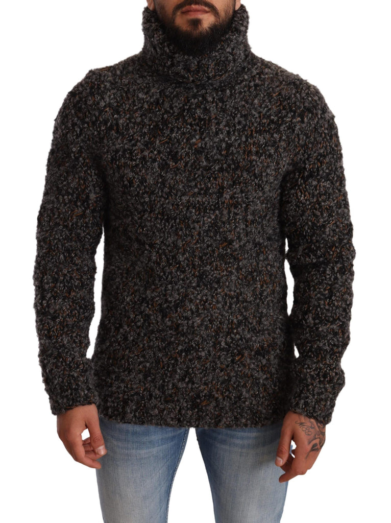 Dolce & Gabbana Gray Wool Blend Turtleneck Pullover Sweater Dolce & Gabbana
