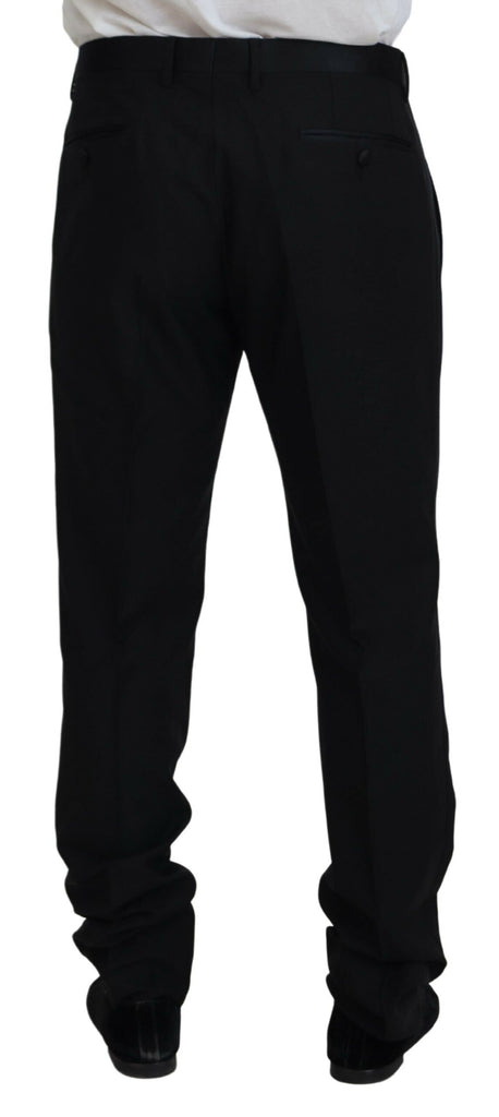 Dolce & Gabbana Black Dress Wool Silk Trouser Pants Dolce & Gabbana