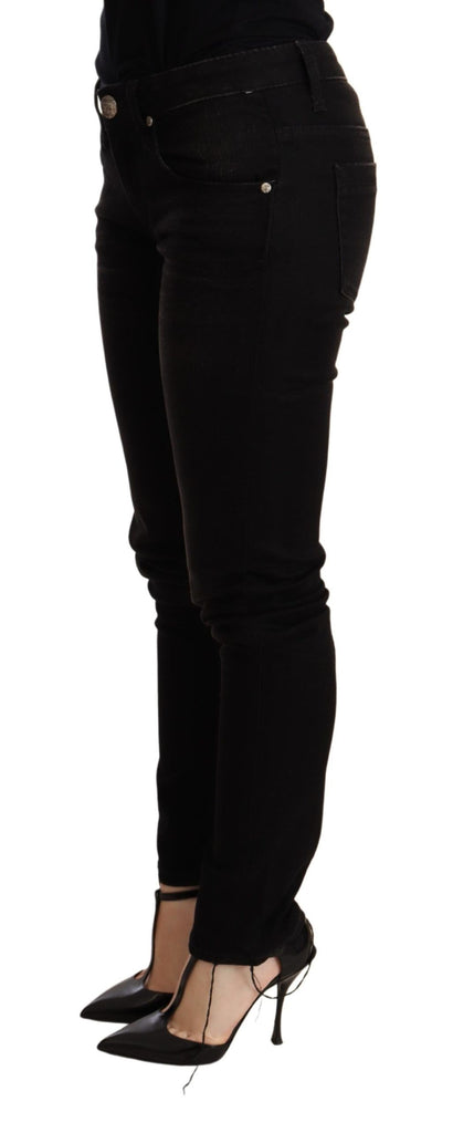 Acht Black Low Waist Skinny Denim Trouser - Luxe & Glitz