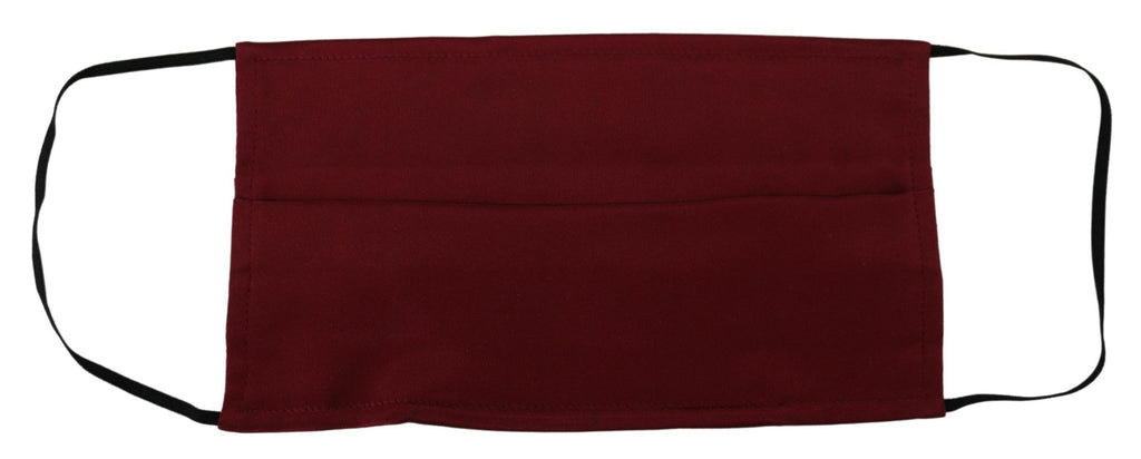 Dolce & Gabbana Maroon Silk Pleated Elastic Ear Strap One Size Face Mask - Luxe & Glitz