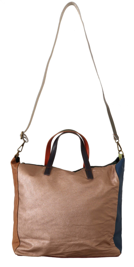 EBARRITO Multicolor Genuine Leather Shoulder Strap Women Tote Bag - Luxe & Glitz