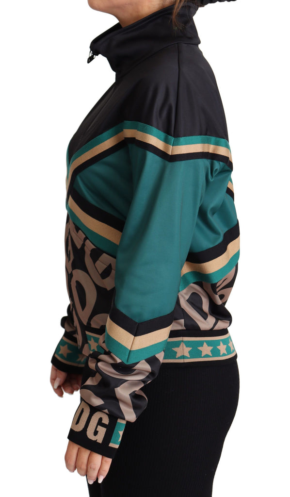 Dolce & Gabbana Multicolor DG Logo Mania Track Bomber Jacket - Luxe & Glitz