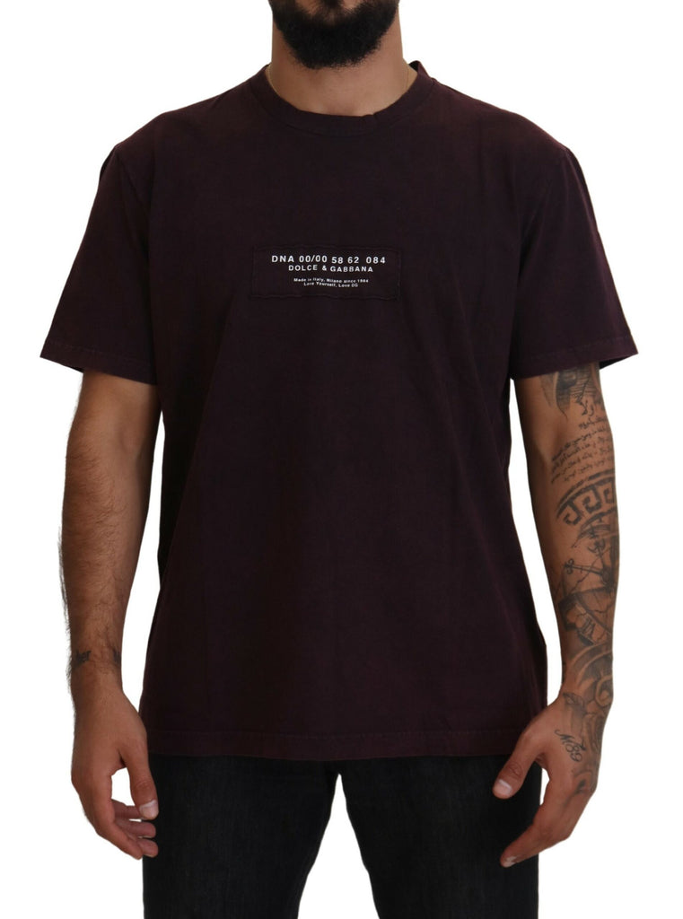 Dolce & Gabbana Bordeaux Crewneck Short Sleeve  T-shirt Dolce & Gabbana