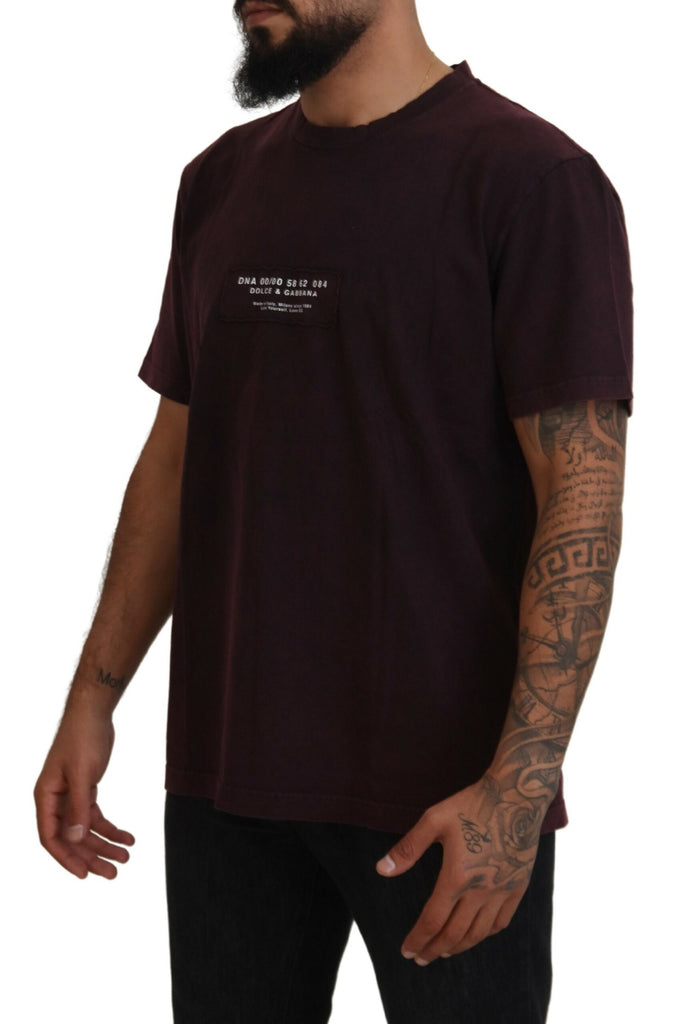 Dolce & Gabbana Bordeaux Crewneck Short Sleeve  T-shirt Dolce & Gabbana