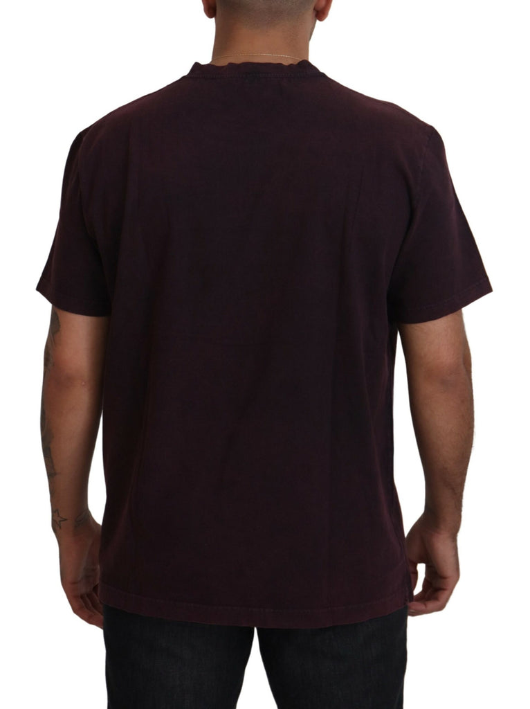 Dolce & Gabbana Bordeaux Crewneck Short Sleeve  T-shirt Dolce & Gabbana