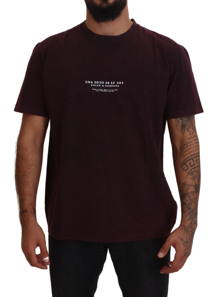 Dolce & Gabbana Bordeaux Crewneck Short Sleeve  T-shirt Dolce & Gabbana