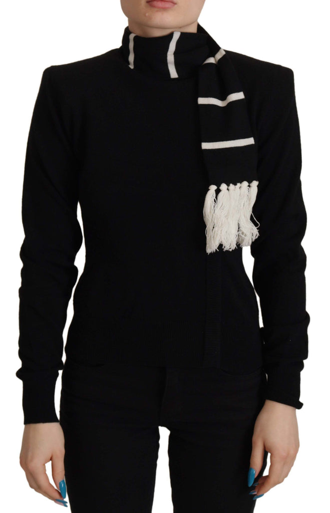 Dolce & Gabbana Black Cashmere Turtleneck Pullover Sweater Dolce & Gabbana