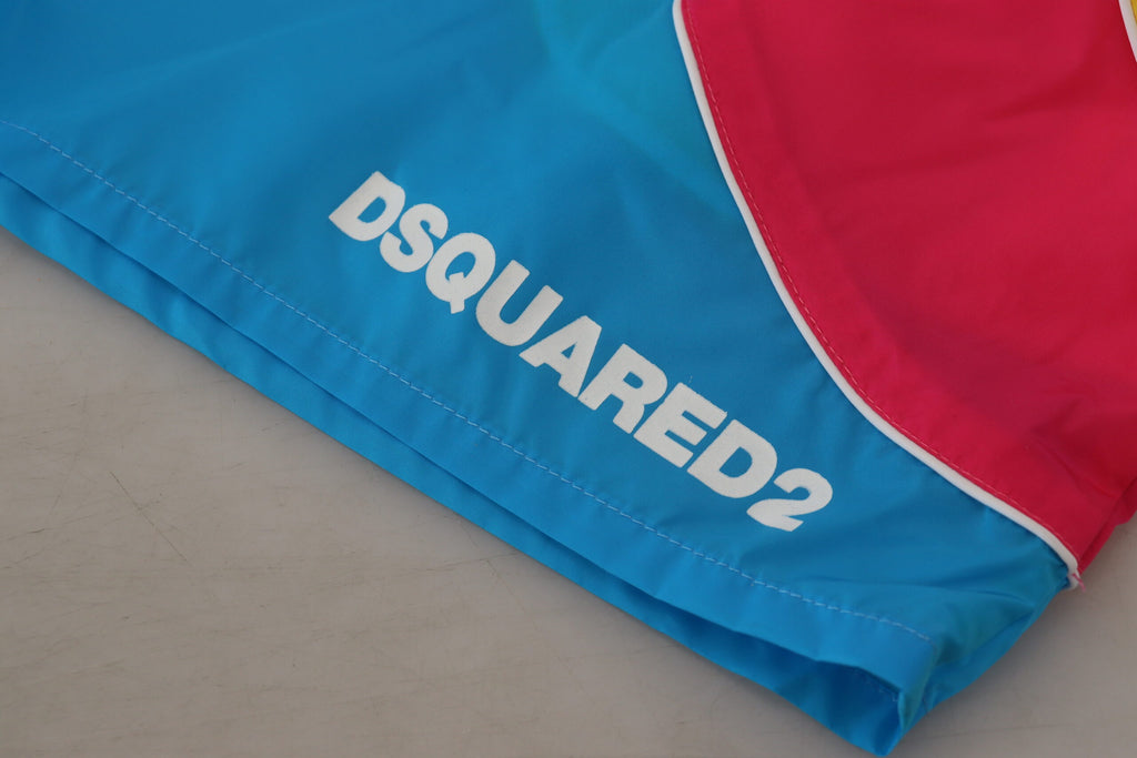Dsquared² Multicolor Logo Print Men Beachwear Shorts Swimwear Dsquared²
