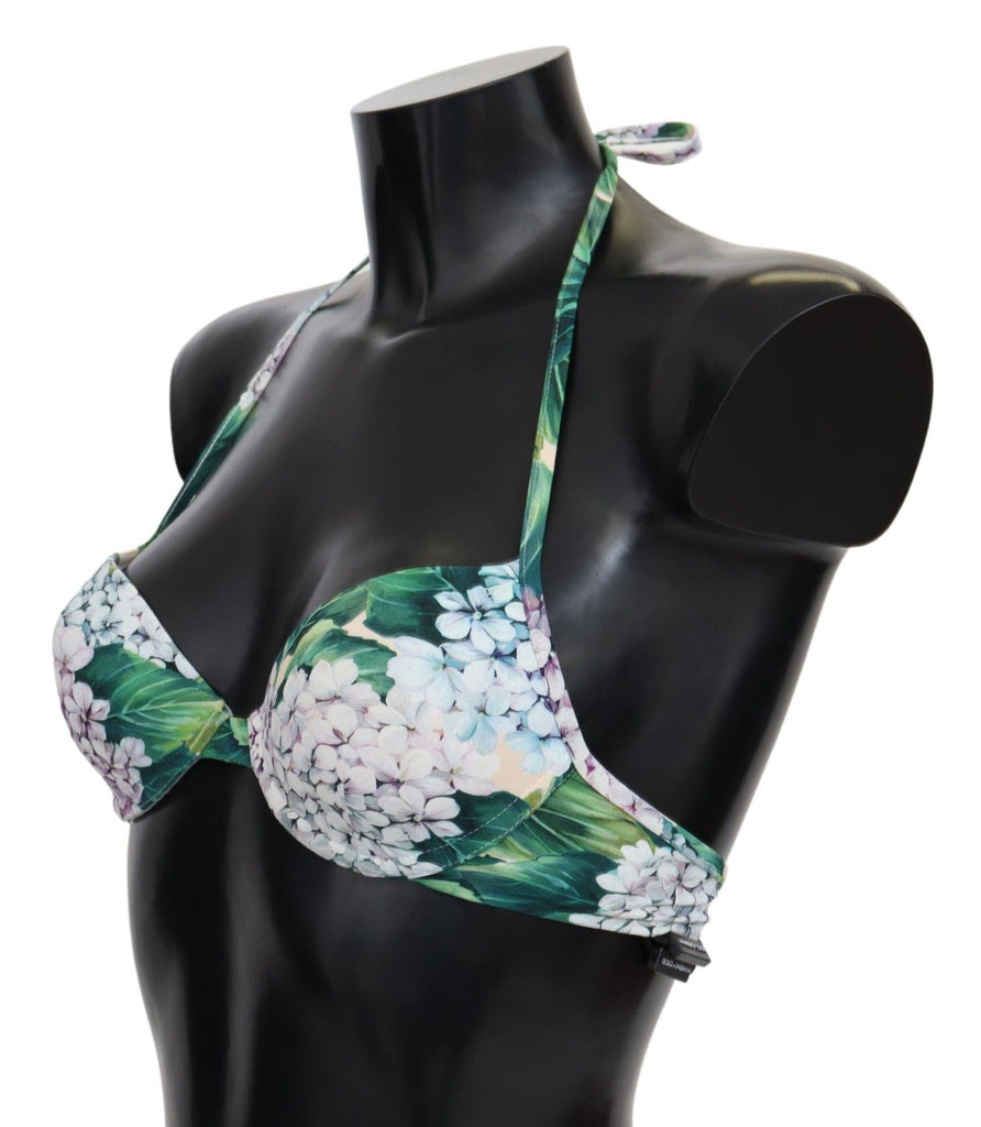 Dolce & Gabbana Multicolor Floral Print Beachwear Bikini Tops - Luxe & Glitz