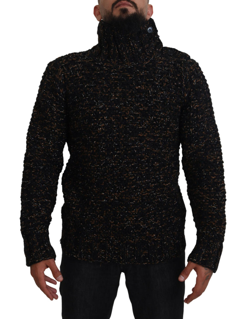 Dolce & Gabbana Brown Fatto A Mano Turtleneck Pullover Sweater Dolce & Gabbana